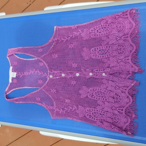 Crochet cotton tank/vest rezrekshn by Esther Chen size medium - Picture 6 of 9